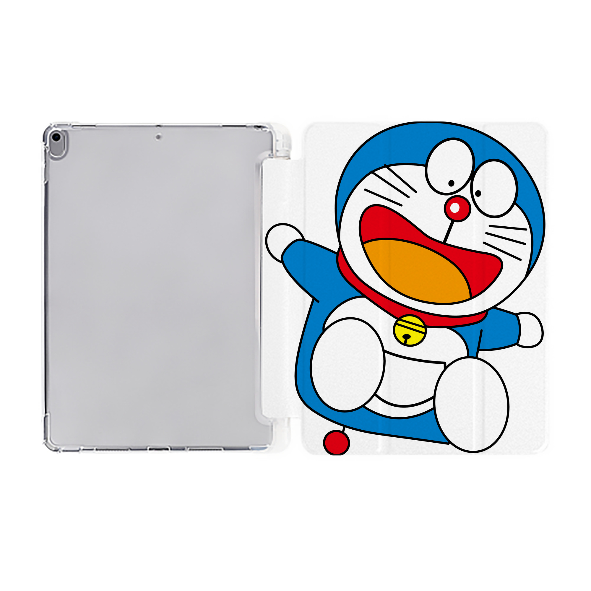 （画像用） ドラえもん Doraemon IPad ケース ペン収納付き 三つ折りスタンド PUレザー×シリコン 対応機種9.5/10.5/10.9インチ